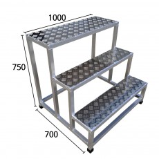 체크 3단 1000 계단 발판