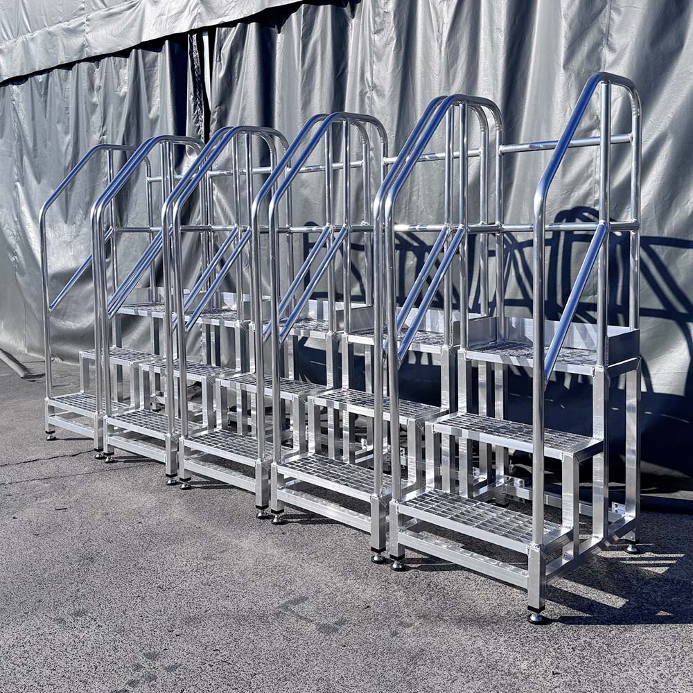 그레이팅 핸드레일 계단